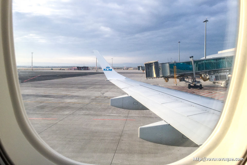 KLM flight from Prague to Amsterdam