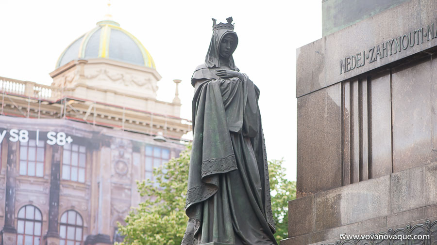 Statue of St Wenceslas — the main monument in Prague