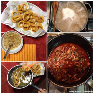 Traditional Sicilian dinner