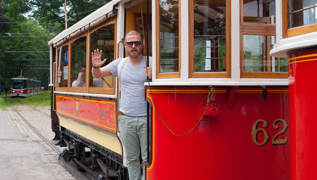 historical tram 91 in Prague