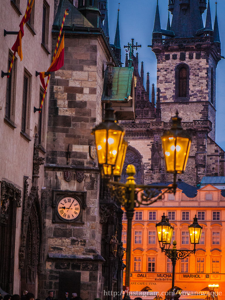 Prague street lights
