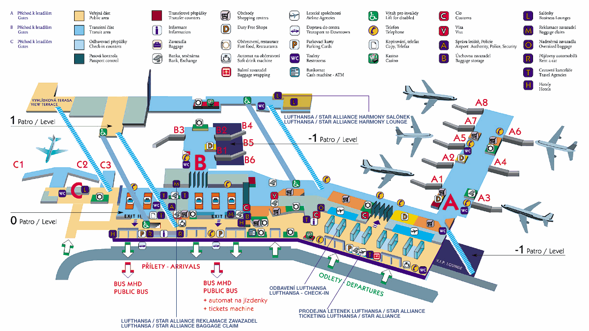 Prague Airport Vaclav Havel Map
