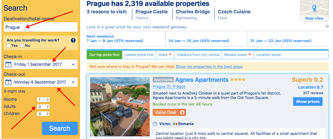 How to book hotel in Prague