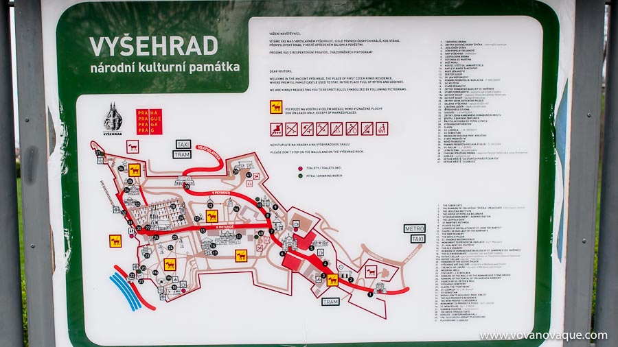 Vysehrad in Prague Map