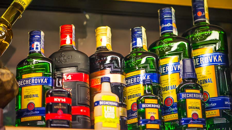 Becherovka for souvenirs in Prague