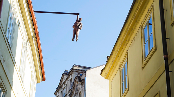 Top Sculptures in Prague Hanging man