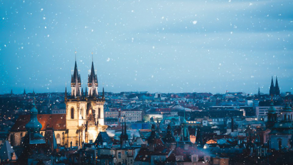 Weather in winter in Prague