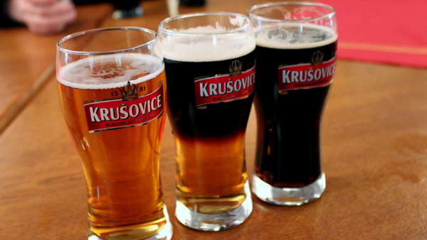 Czech beer brands Krušovice