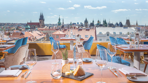 best rooftop bars and restaurants in Prague Zlatá Praha
