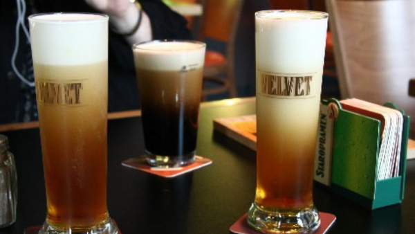 Czech beer brands Velvet and Kelt