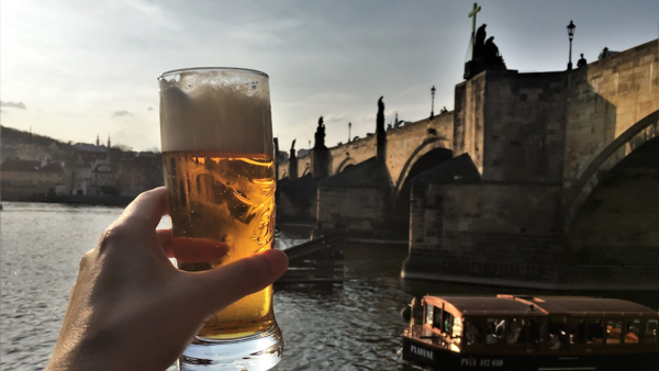 Where to drink beer in Prague drinking outside