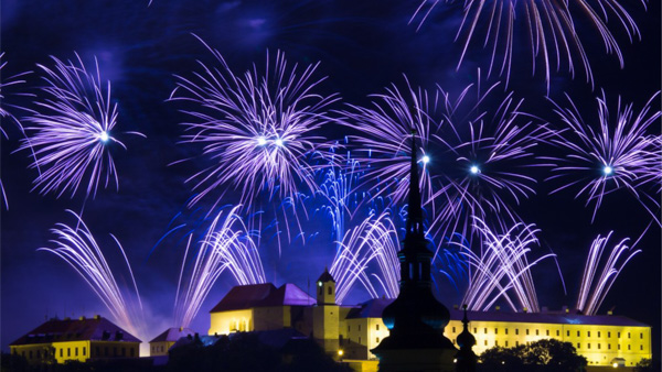 Brno Fireworks parade