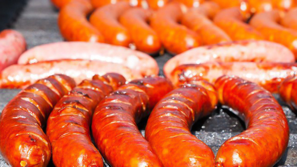 best street food in Prague sausages