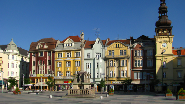 Ostrava main sights Masaryk Square