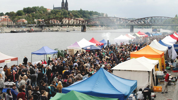 Naplavka in Prague farmers and flea markets