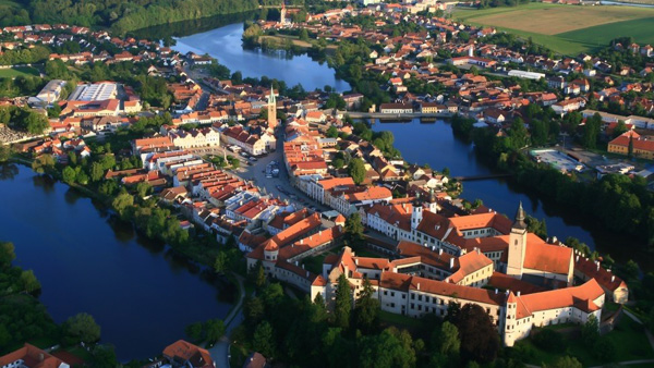 Telc castle from above